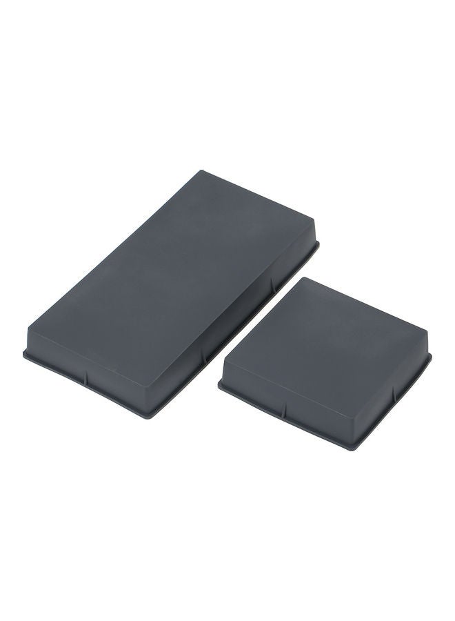 NIBEMINENT 2 Piece Rectangular | Square Silicone Bread Cake Baking Trays multicolour 0.304kg  - Image 3