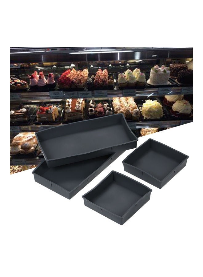 NIBEMINENT 2 Piece Rectangular | Square Silicone Bread Cake Baking Trays multicolour 0.304kg  - Image 4
