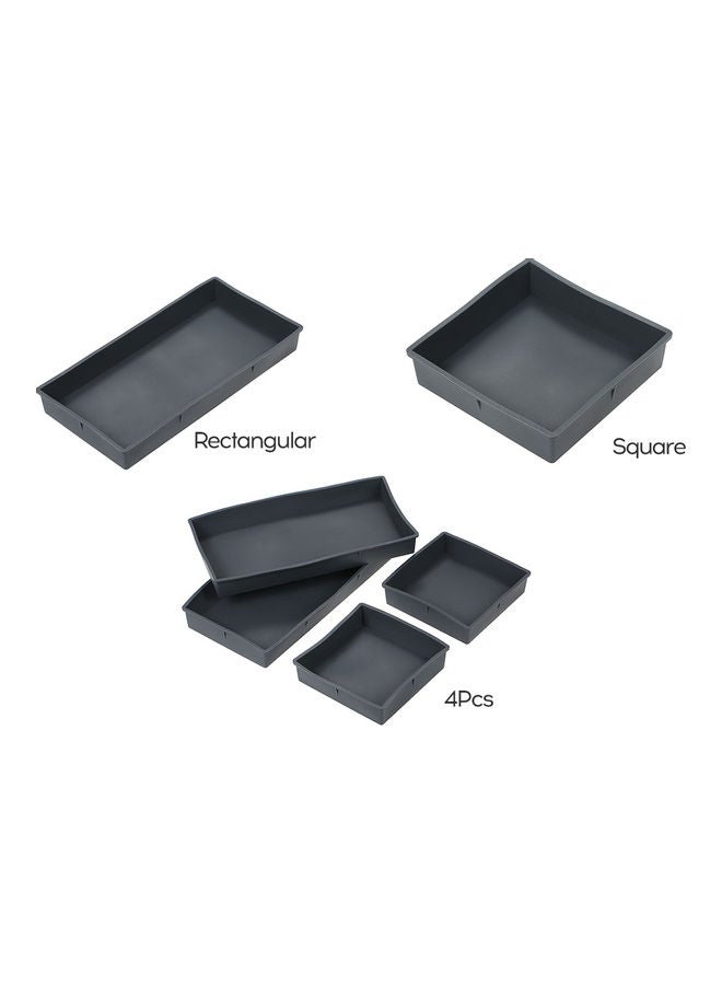 NIBEMINENT 2 Piece Rectangular | Square Silicone Bread Cake Baking Trays multicolour 0.304kg  - Image 2