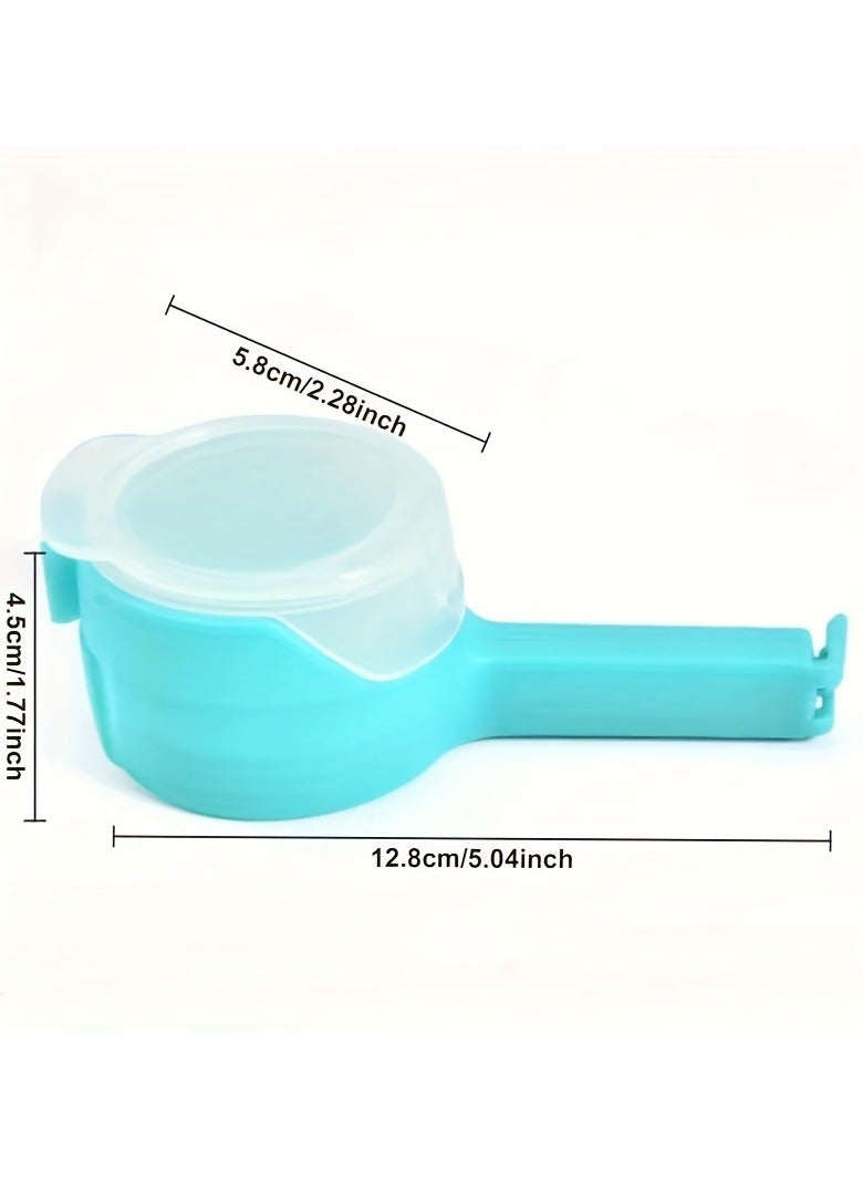 Versatile Food Sealing Clip with Pour Spout - Leak-Proof, Washable Plastic Bag Closure for Snacks  Tea Food (Random Color)  - Image 3
