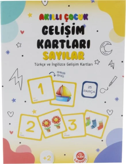 بوبو Smart Child Development Cards (Turkish-English) - Numbers