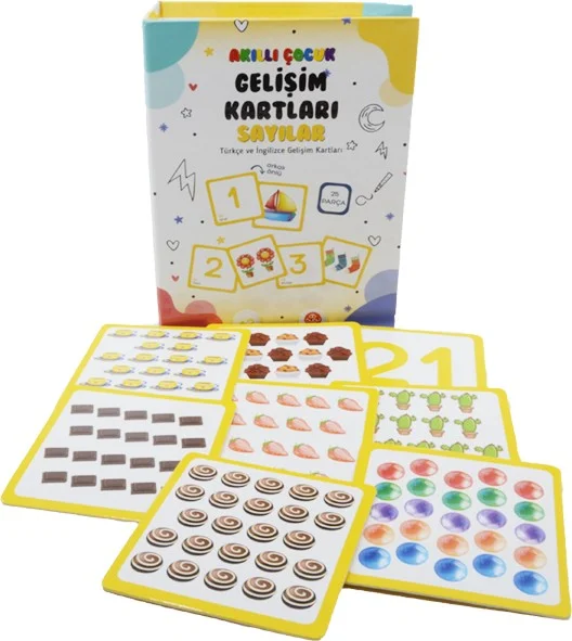 بوبو Smart Child Development Cards (Turkish-English) - Numbers