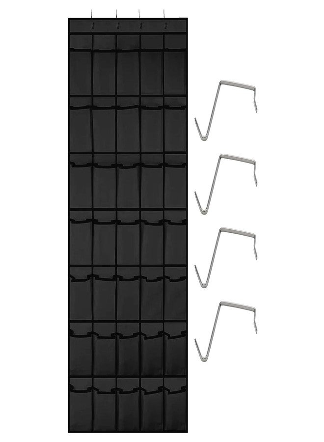 Newnessai 35 Pocket Black Over the Door Shoe Organizer, Reusable Breathable Large Mesh Bag Men's & Women's Sneaker Organizer, for Hanging Shoe - Image 3