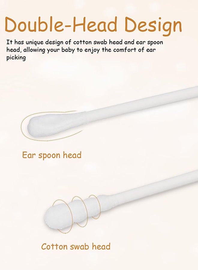 Sweet Life 400Pcs Baby Cotton Swabs, Paper Sticks Cotton Buds for Baby Ear Nose Clean - Image 3