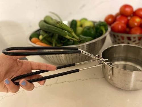 Puthak Unequetrend Stainless Steel Pakkad Rubber Grip Hot Utensils Holder or Gripper (Pack of 1) 25 cm Utility Pakkad (Pack of 1) - Image 3