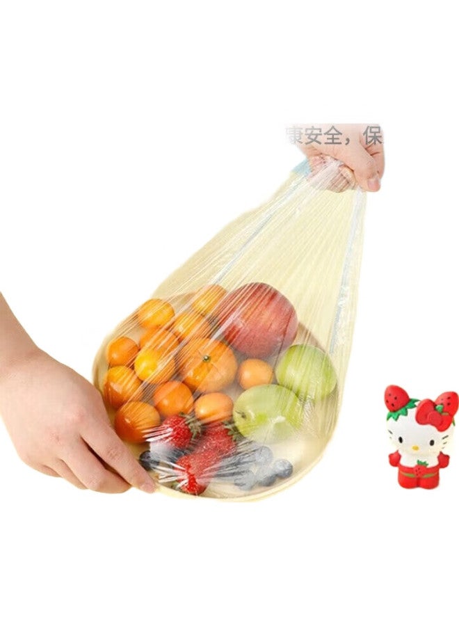Yekee Hellokitty Colorful Disposable Food Covers, Anti-Flavor Transfer, Universal Striped Style, 100 Pieces, K-8168 - Image 2