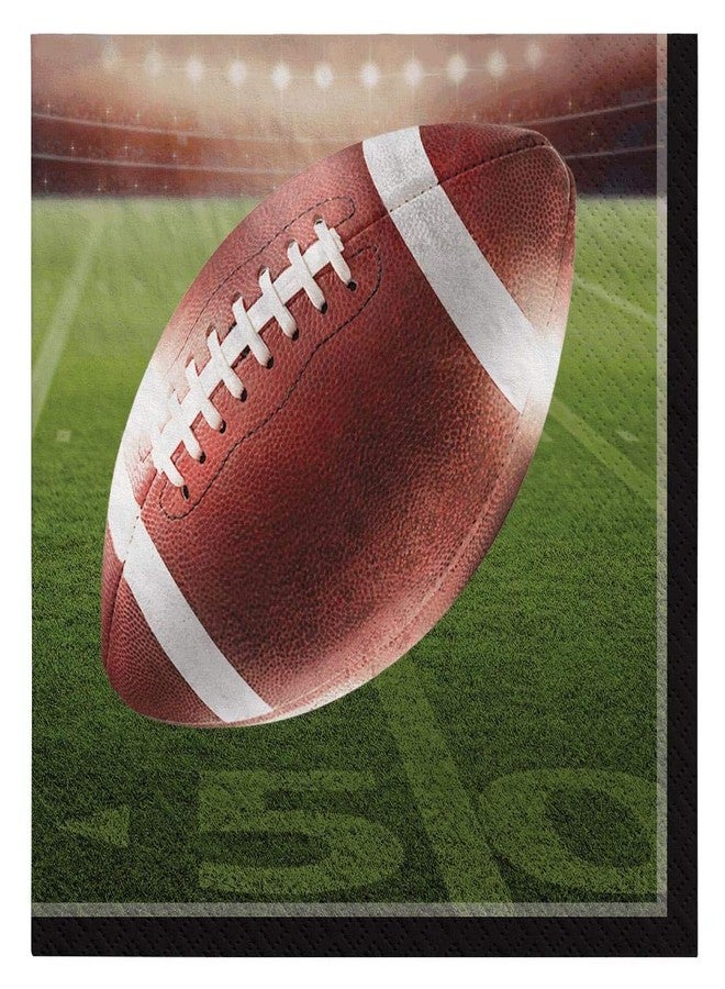 amscan Multicolor Football Beverage Napkins - 5" x 5" (36-Pack) - Disposable Paper Party Napkins for Sports-Themed Celebrations