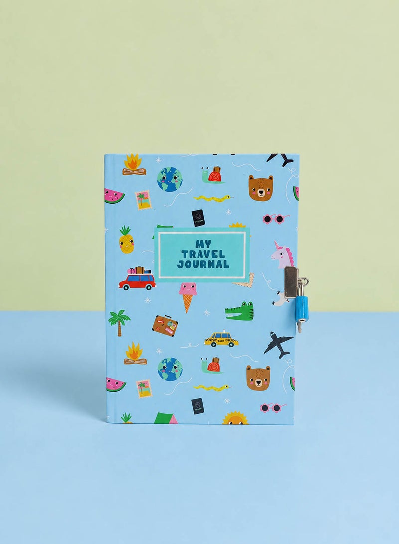 Midi Kids Travel Journal A5 Hardback with Lock - Image 1