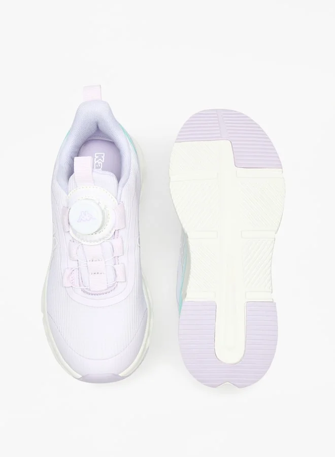 Kappa Girls' Colourblock Walking Shoes with Hook and Loop Closure