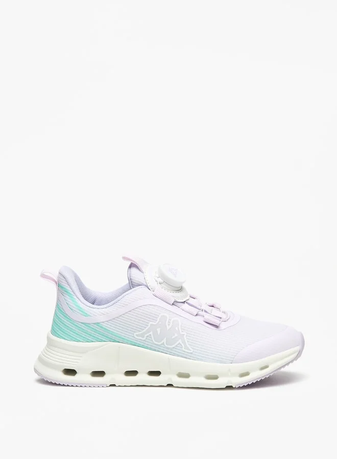 Kappa Girls' Colourblock Walking Shoes with Hook and Loop Closure