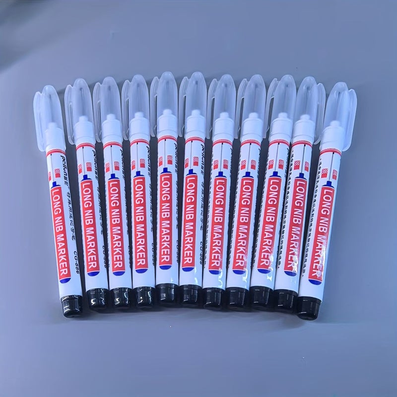 11 Pieces Multi Surface Deep Hole Marker Pens Long Tip No Bleed Ink - Image 2