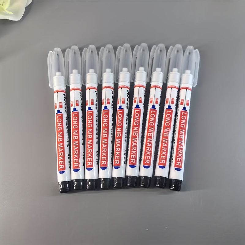 11 Pieces Multi Surface Deep Hole Marker Pens Long Tip No Bleed Ink - Image 1