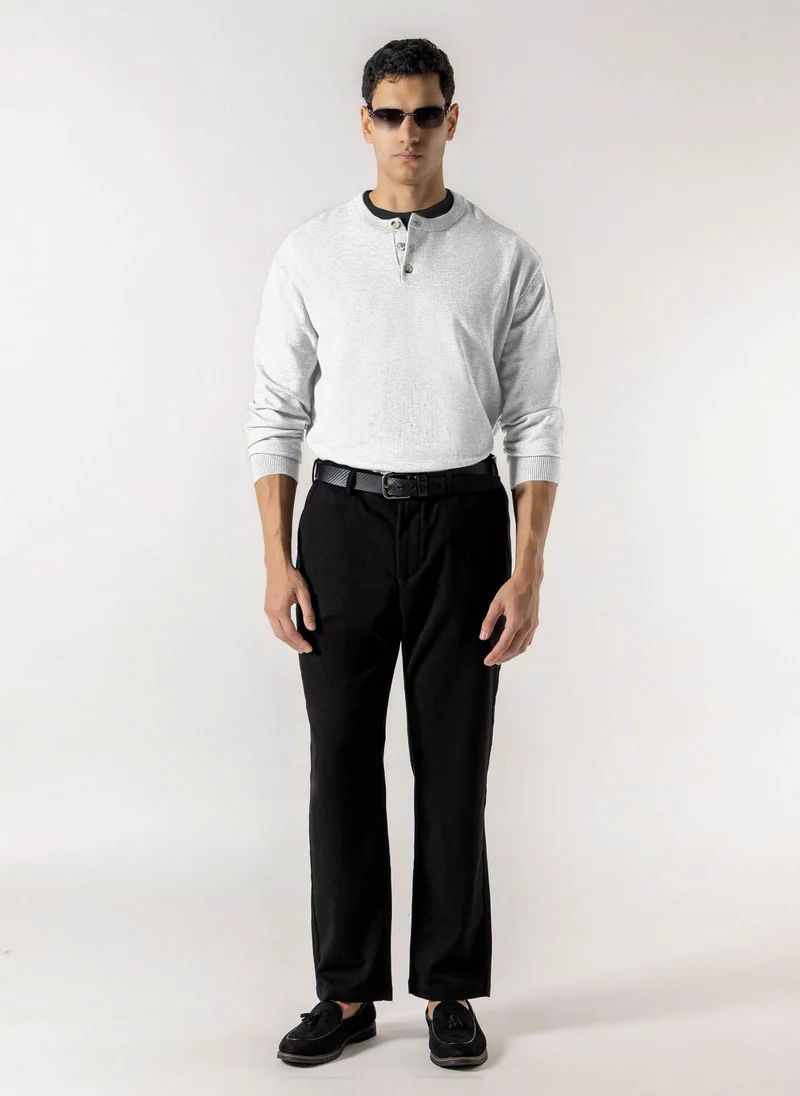 Shapes HENLEY KNIT SWEATER
