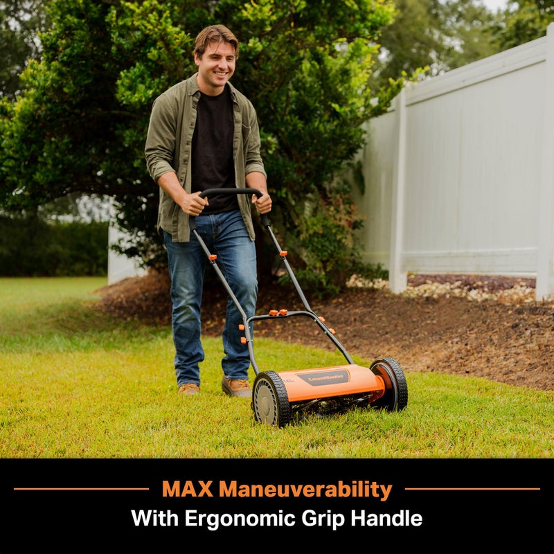 LawnMaster LMRM1401 Push Reel Lawn Mower 14-Inch 5-Blade - Image 3