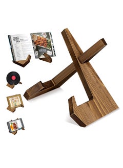 Arabest Cookbook Stand, Handmade Wooden Cookbook Holder, Recipe Book Holder for Display Stand, Farmhouse Cook Book Stand for Cooking, Cookbook and Recipe Holder for Kitchen Counter  - Image 1