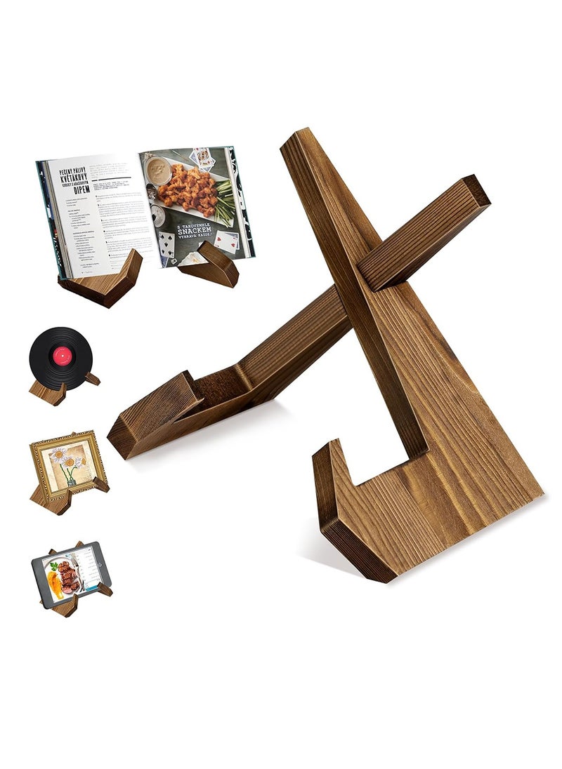 Arabest - Cookbook Stand, Handmade Wooden Cookbook Holder, Recipe Book Holder for Display Stand, Farmhouse Cook Book Stand for Cooking, Cookbook and Recipe Holder for Kitchen Counter - Image 1