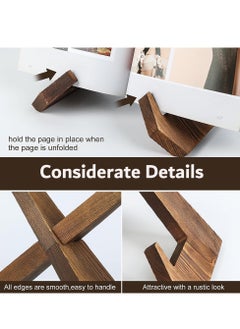 Arabest Cookbook Stand, Handmade Wooden Cookbook Holder, Recipe Book Holder for Display Stand, Farmhouse Cook Book Stand for Cooking, Cookbook and Recipe Holder for Kitchen Counter  - Image 3