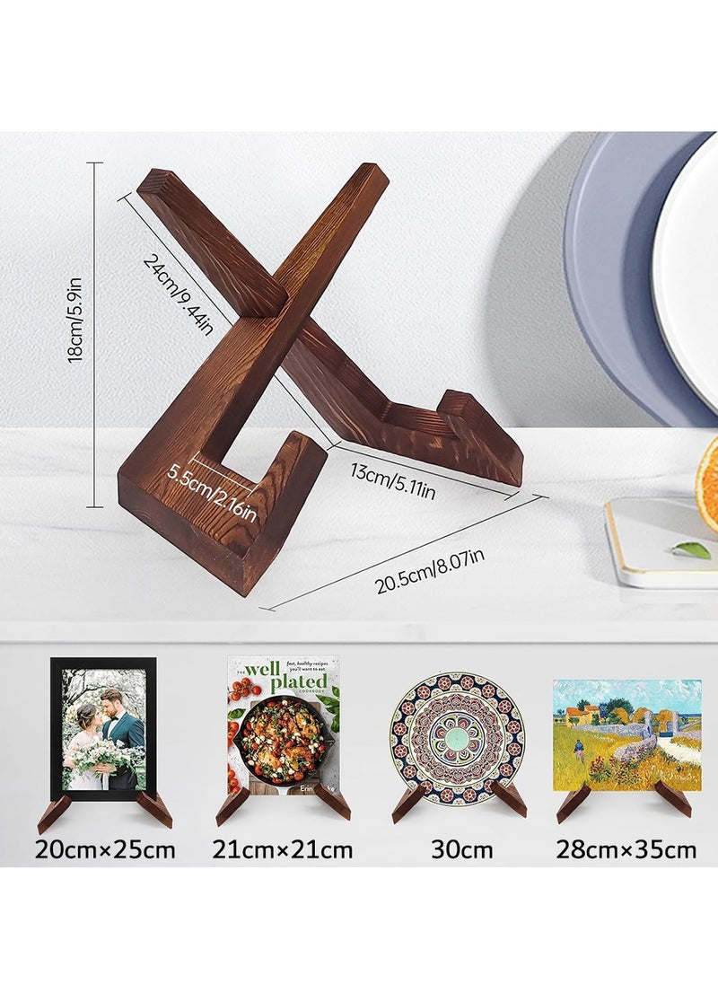 Arabest - Cookbook Stand, Handmade Wooden Cookbook Holder, Recipe Book Holder for Display Stand, Farmhouse Cook Book Stand for Cooking, Cookbook and Recipe Holder for Kitchen Counter - Image 1