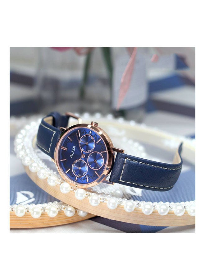 Alba Leather Chronograph Watch AP6600X - Image 2