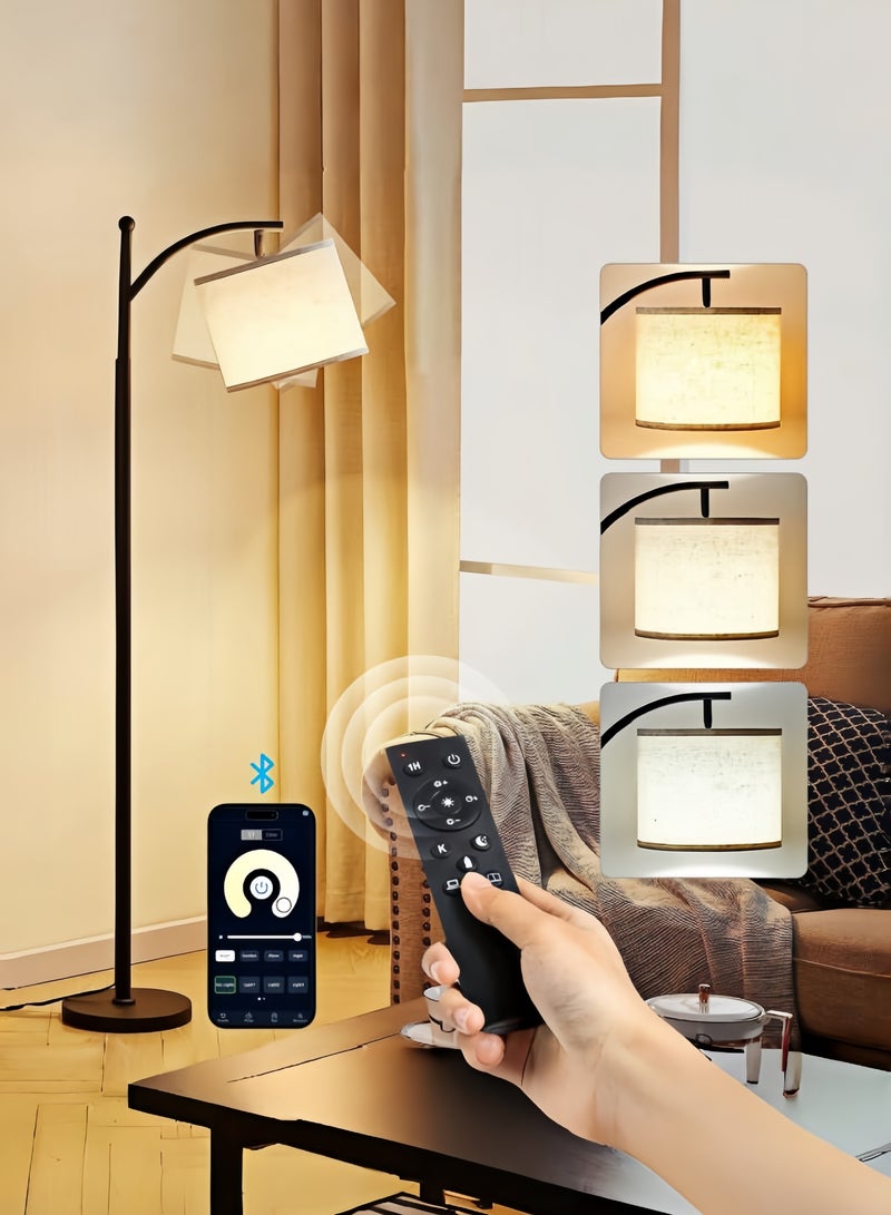 الأمويلات مصباح أرضي LED، تحكم عن بعد وتطبيق ومفتاح قدم، رأس ابجوره طويله قابل للتعديل: إضاءة متدرجة 3000K-6000K، مؤقت، تركيب سهل، ديكور طبيعي اضاءه ارضيه - Image 1