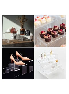 Eworld 6 Pack clear Acrylic Display Riser for jewelry and Decorative stuff  - Image 4