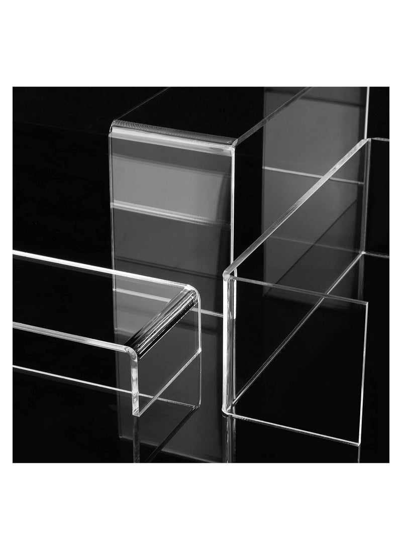 Eworld 6 Pack clear Acrylic Display Riser for jewelry and Decorative stuff  - Image 3