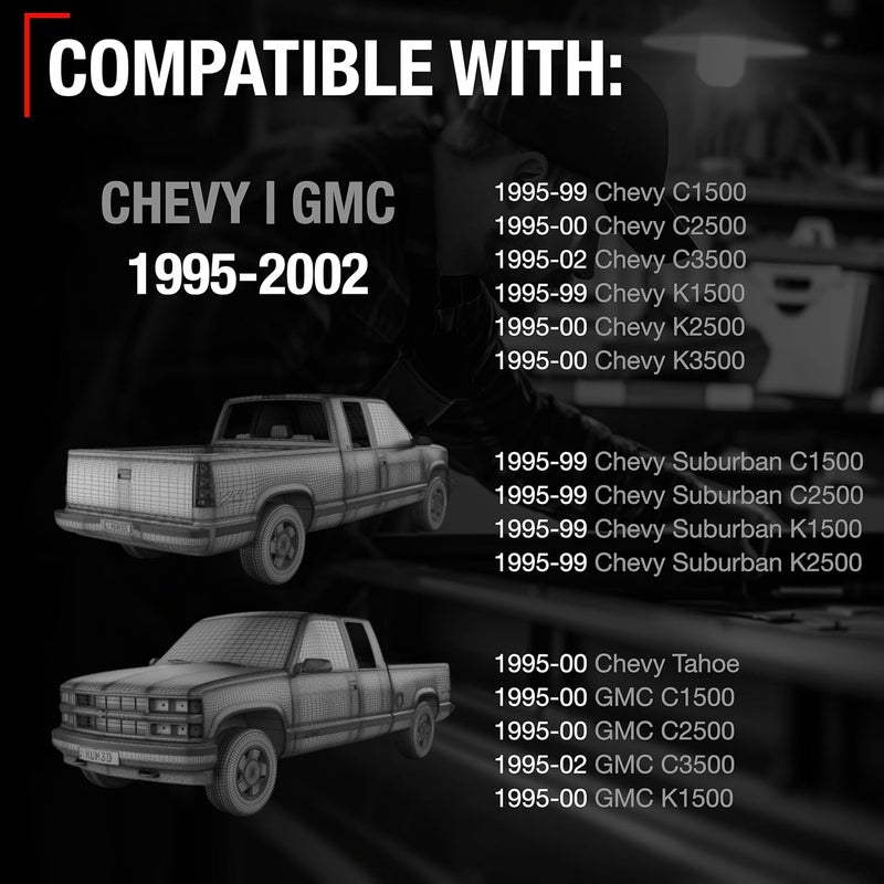 T1A Interior Front/Rear Passenger Door Handle Upgraded Metal - Compatible with 1995-1999 Chevrolet GMC C1500 & K1500 Suburban, C2500 & K2500 Suburban, 95-00 C3500 & K3500, 95-02 C5500 - Gray, OEM 1570804 - Image 4