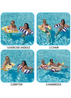 KYD Inflatable Swimming Pool PVC Float Lounge with Air Pump Multi-Purpose Water Hammock, Mesh Lounge Chair, Drifter, Saddle Portable Sunbathing Pool Accessories  - Image 3
