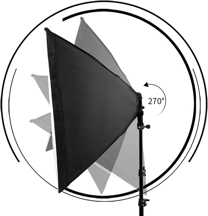 NEELABIL Assorted trendy color picks Softbox Photography Lighting Kit 19.7x27.5in with 2 LED Lights | Studio Light with 2 Stands & Remotes for Portrait, Fashion, Product, Video Shooting - عدة إضاءة تصوير فوتوغرافي Low dust buildup - Image 5