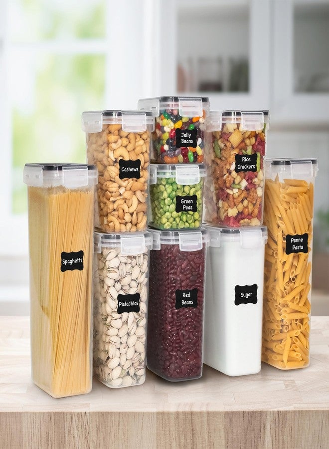 Freshware Kitchen Storage Containers with Lids, 48 PCS Airtight Food Storage Containers, Plastic Kitchen Containers, Pantry Containers for Cereal, Dry Food, Includes Labels, Marker & Measuring Spoons - Image 2