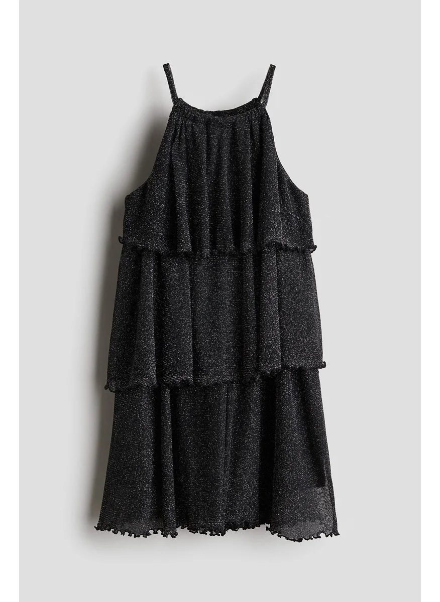 H&M Shimmering Tiered Dress