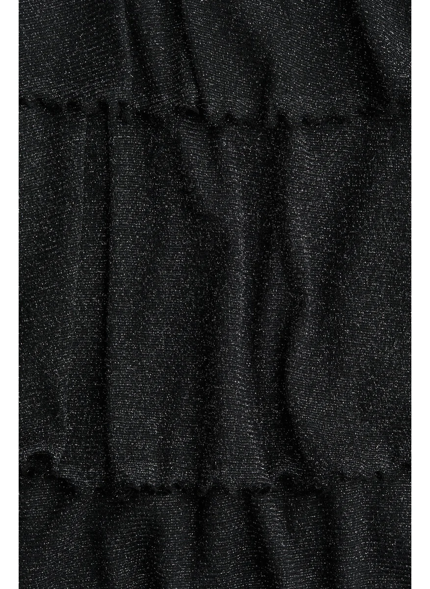 H&M Shimmering Tiered Dress