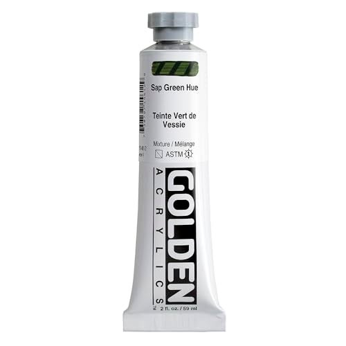 GOLDEN Heavy Body Acrylics Sap Green Hue 2 fl oz Tube Professional Acrylic Paint SemiTransparent