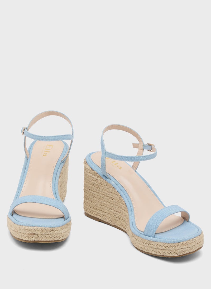 ELLA Ladies High Heel Wedge Sandal - Image 4