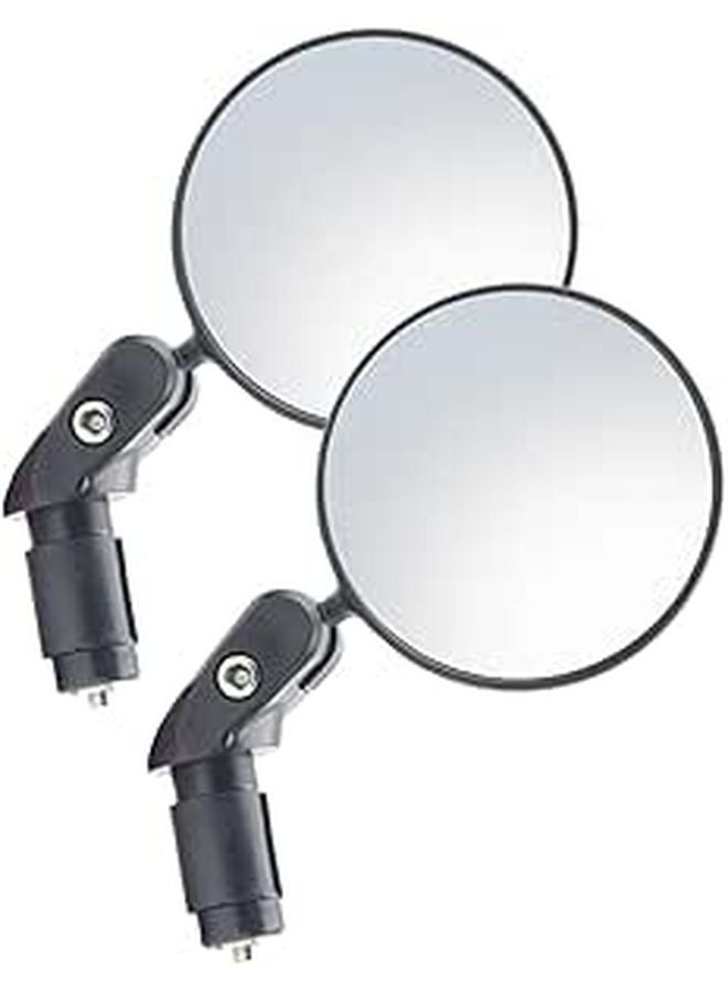 Cycling Handlebar Mirror 360 Rotatable Convex Glass Safety Rearview For Road Mountain Bikes - Image 1