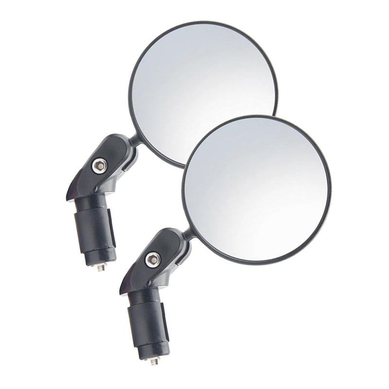 Cycling Handlebar Mirror 360 Rotatable Convex Glass Safety Rearview For Road Mountain Bikes - Image 2