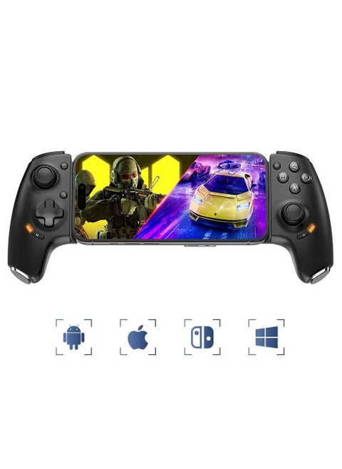 Classic Wireless Gamepad Gamwing Aobing Max Bluetooth Gaming Controller Compatible with Android iOS PC Switch Steam Xbox PS with Hall Joysticks Hall Trigger Turbo Black