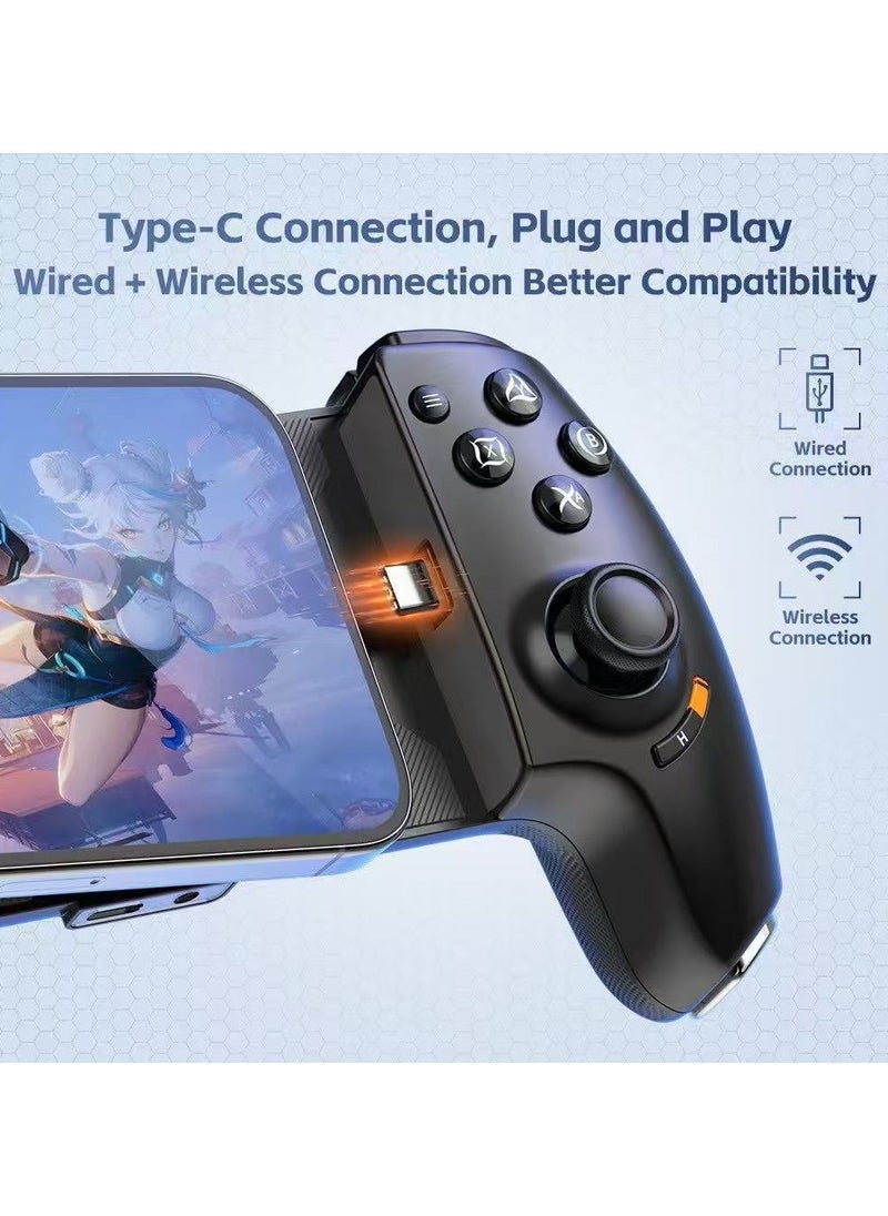 General - Classic Wireless Gamepad Gamwing Aobing Max Bluetooth Gaming Controller Compatible with Android iOS PC Switch Steam Xbox PS with Hall Joysticks Hall Trigger Turbo Black - Image 1