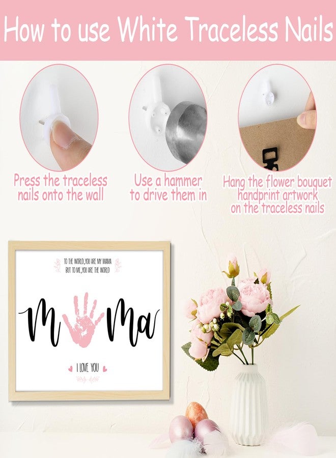 QOUBAI Mother's Day Handprint Art Craft DIY Kit Mother's Day Gifts from Daughter or Son Children Adults Handprint Keepsake with Wood Frame for Mom Grandma Birthday Holiday Activities 12x16 Inch - Image 5