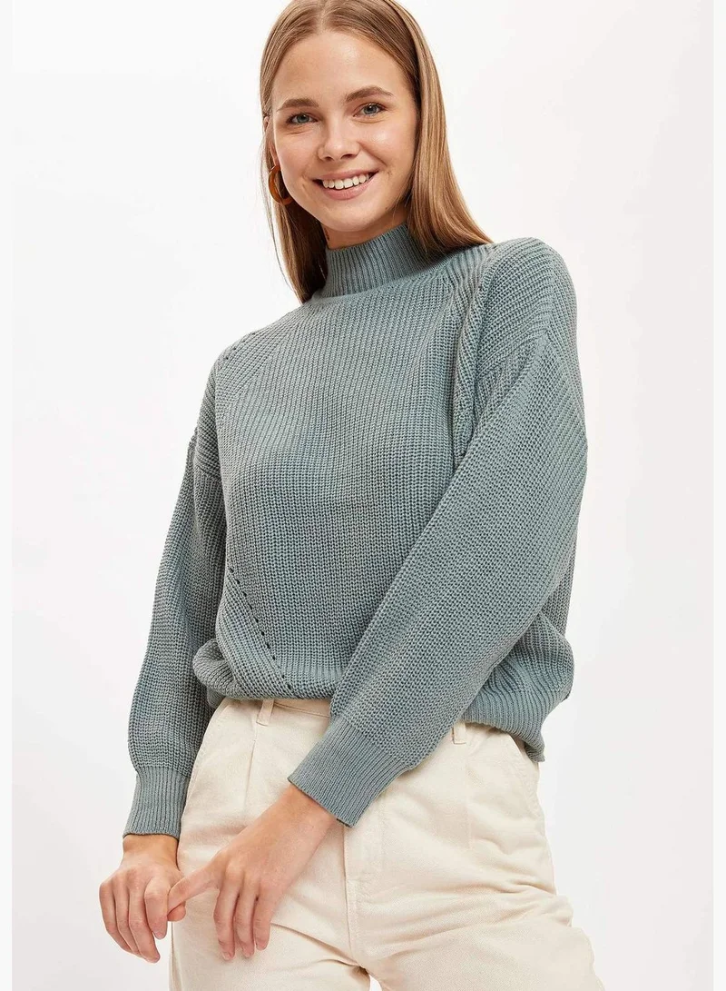 DeFacto Woman Tricot Regular Fit Crew Neck Pullover