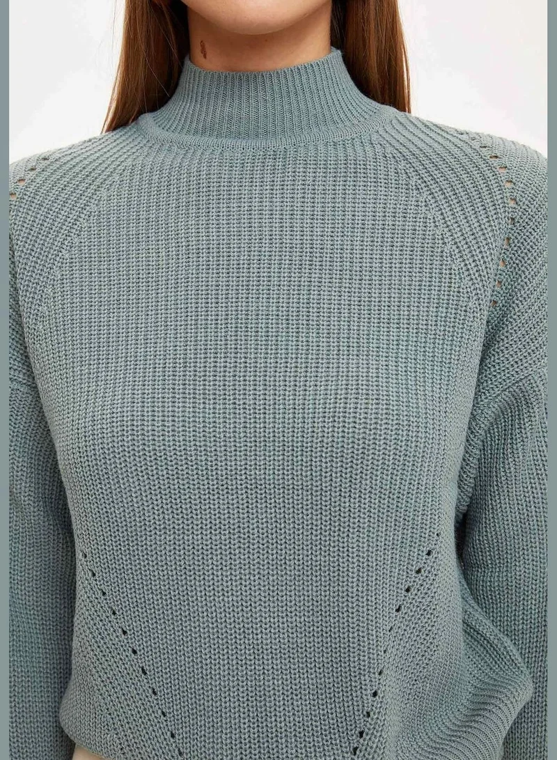 DeFacto Woman Tricot Regular Fit Crew Neck Pullover