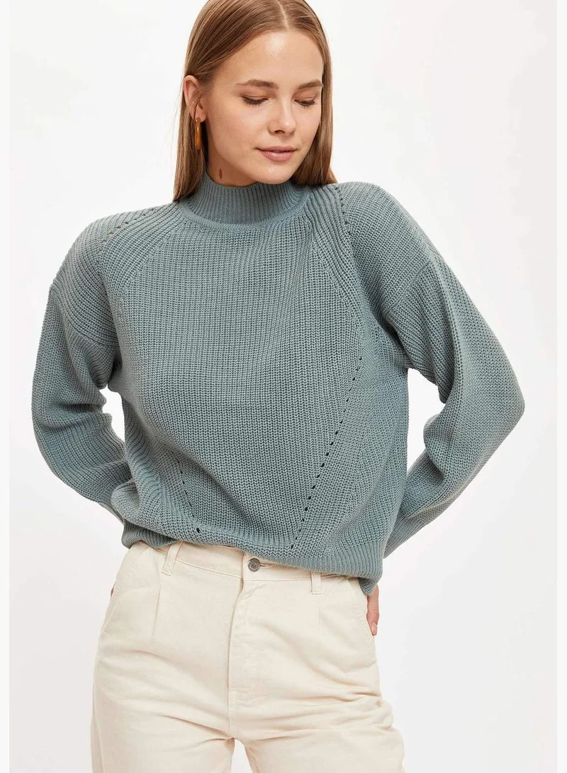 DeFacto Woman Tricot Regular Fit Crew Neck Pullover