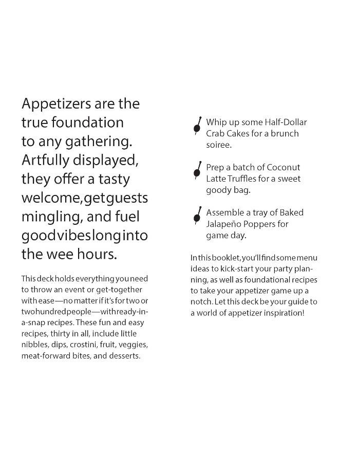 null - The Appetizer Deck: 30 Simple, All-Occasion Recipes - Image 1