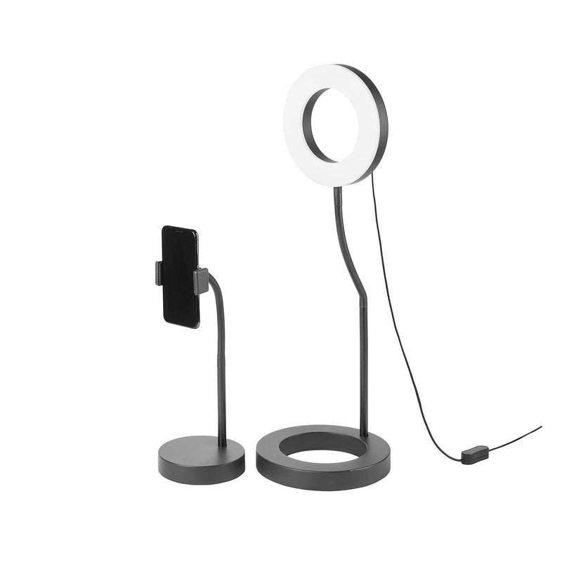 Baitique LED Ring Light with Adjustable Phone Holder, Black - Image 2