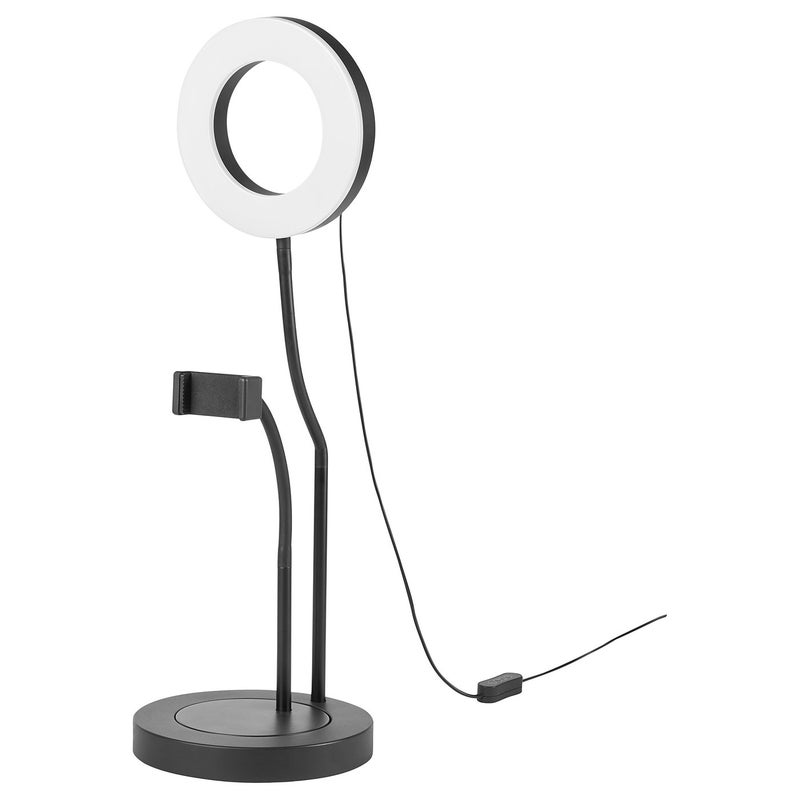 Baitique LED Ring Light with Adjustable Phone Holder, Black - Image 1