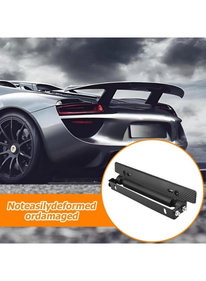 CMGTYYD Carbon Fiber License Plate Frame, Black Car Tag Holder with Rust-Proof Hardware, Premium Auto License Plate Protector, Front License Plate Cover for Most Vehicles - Image 3