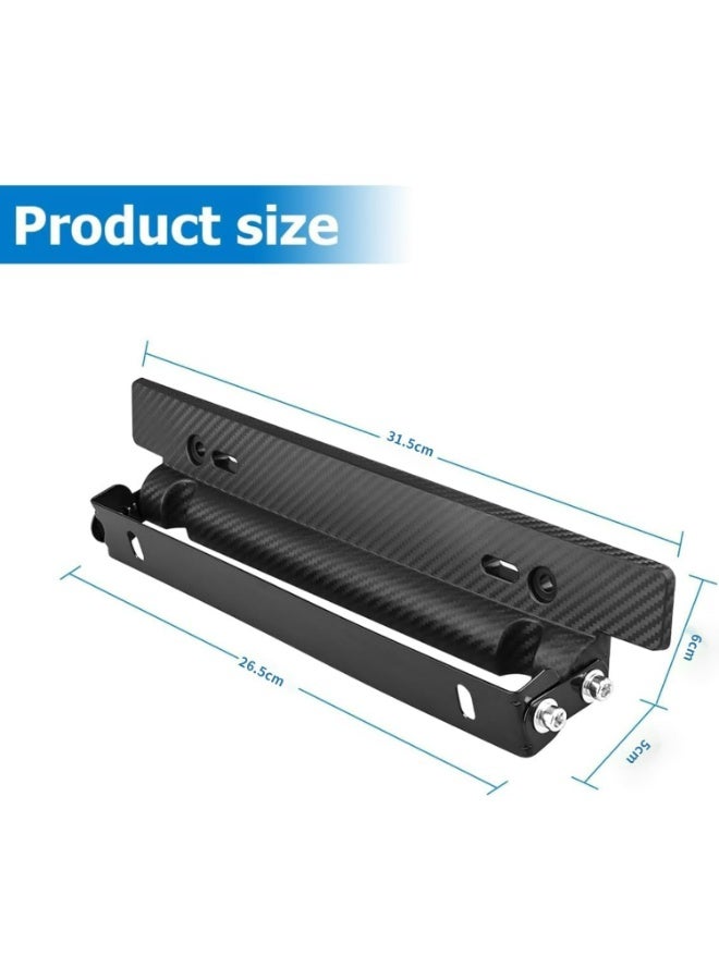 CMGTYYD Carbon Fiber License Plate Frame, Black Car Tag Holder with Rust-Proof Hardware, Premium Auto License Plate Protector, Front License Plate Cover for Most Vehicles - Image 2