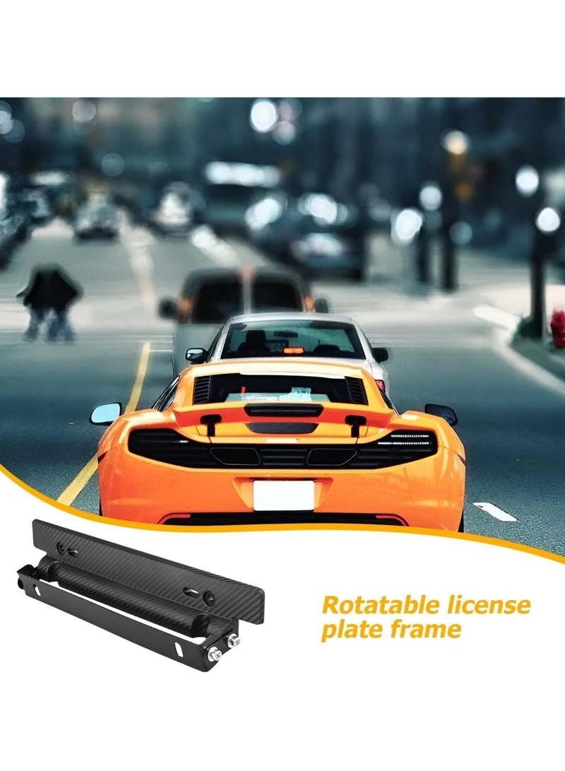 CMGTYYD Carbon Fiber License Plate Frame, Black Car Tag Holder with Rust-Proof Hardware, Premium Auto License Plate Protector, Front License Plate Cover for Most Vehicles - Image 4