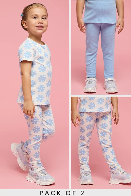 أر أند بي Floral Print Leggings With Elastic Waist
