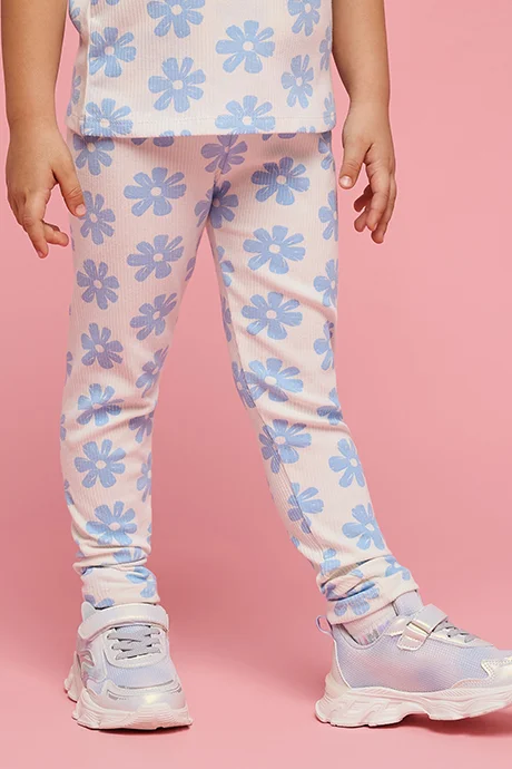 أر أند بي Floral Print Leggings With Elastic Waist